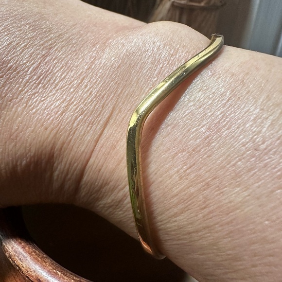 Sold🛍️Vintage’Sergio Lub’ Brass Cuff Bracelet California Ocean Wave 5349 - Picture 8 of 9